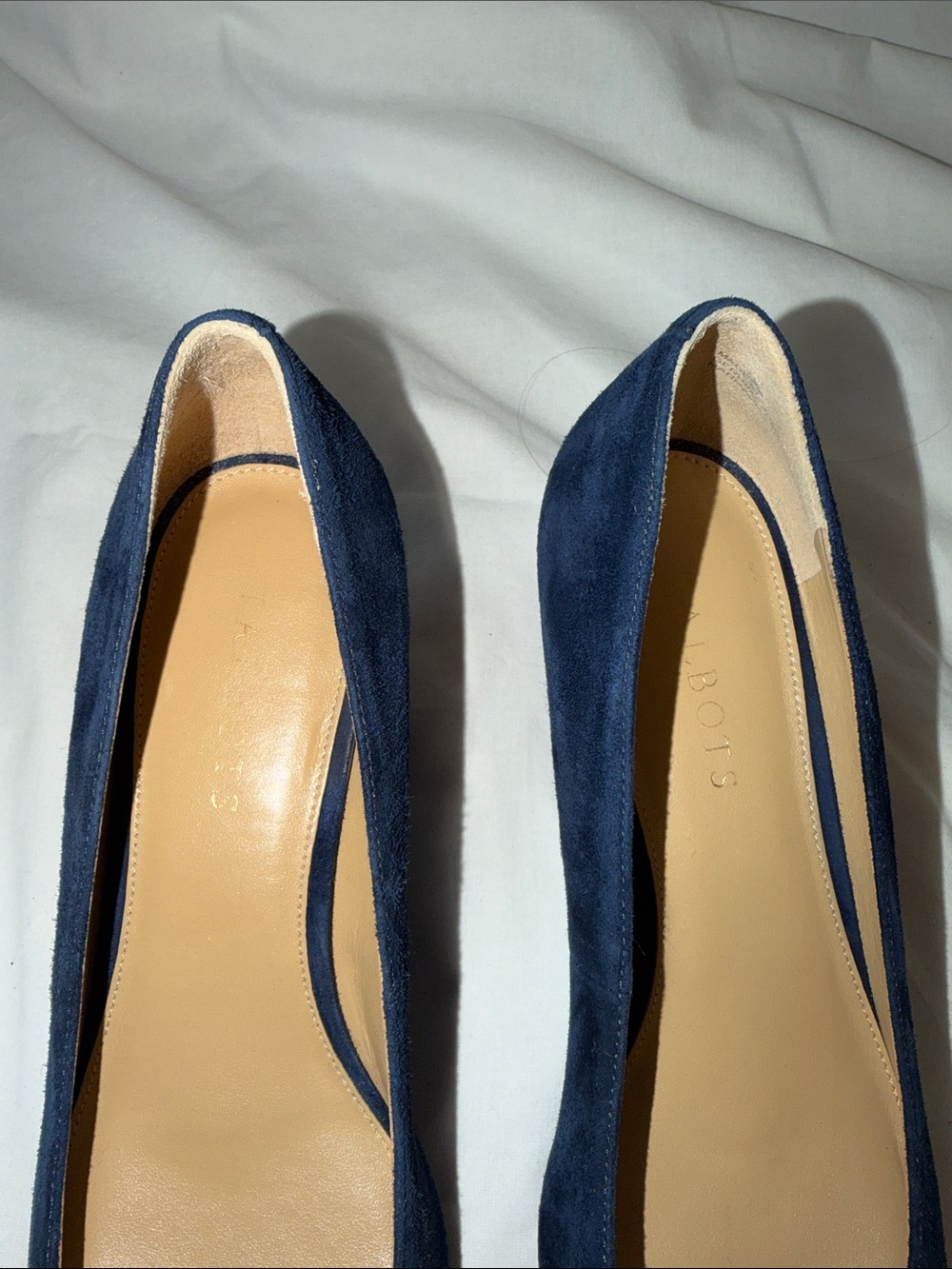 Talbots Navy Suede Wedge Pumps - Picture 10 of 14
